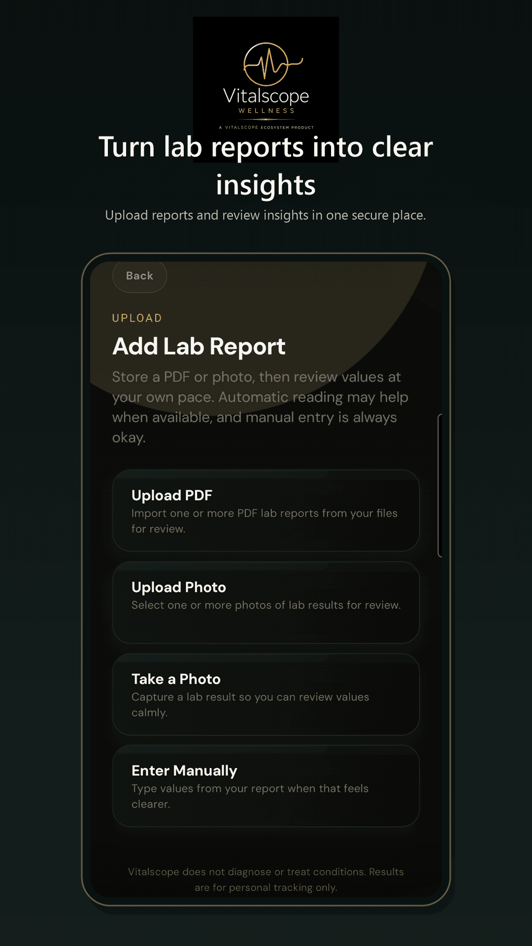 Vitalscope Wellness Labs screen